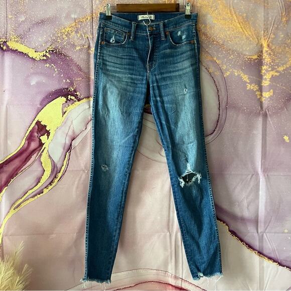 Madewell 9" High-Rise Skinny Jeans in Allegra Wash: Rip and Repair Edition 26 - Picture 2 of 7